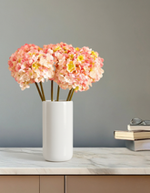 Artificial Hydrangea Flower Sticks (3 Sticks, 50 cm, Light Pink)